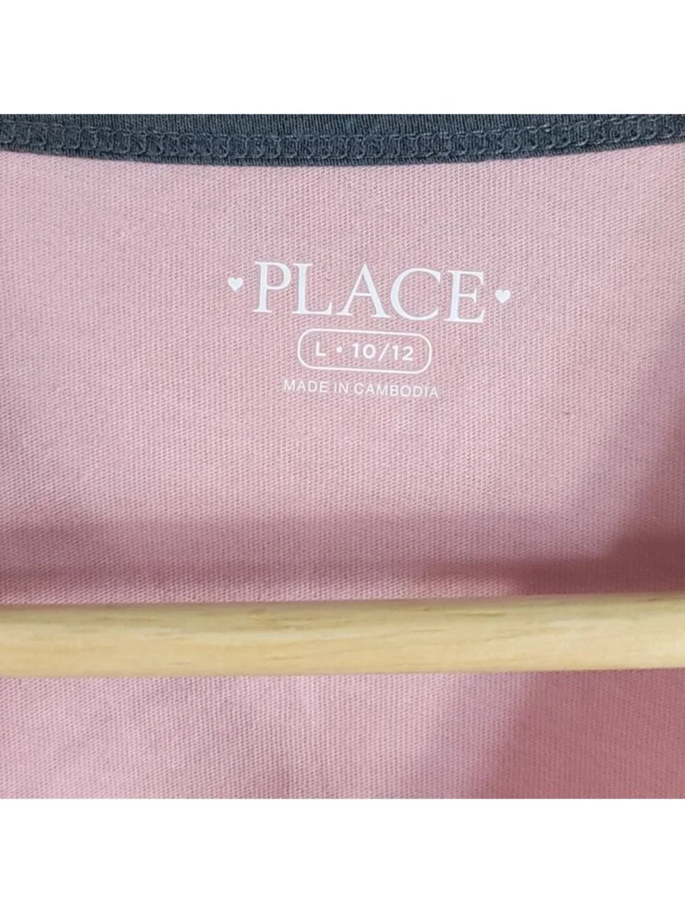 Children's Place Girls Top Pink Silver Large Long Sleeve Glitter Metalic NEW